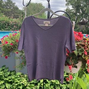 Worthington - XL purple short sleeved sweater